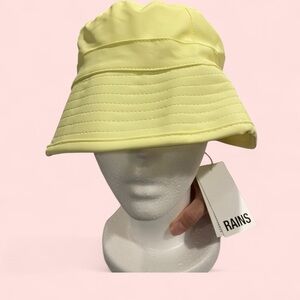 Cute NWT buttercup daisy yellow Rains bucket hat lined NWT waterproof sun XS-M